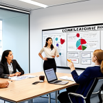 **

A modern office setting, bright and airy, with a diverse team collaborating around a table. A whiteboard displays a flowchart depicting a streamlined business process with "Compliance" seamlessly integrated.  Graphical elements (charts, graphs) subtly suggest improved efficiency and reduced risk. The overall feeling is positive and proactive. Keywords: collaboration, compliance integration, efficiency, proactive, modern office.

**